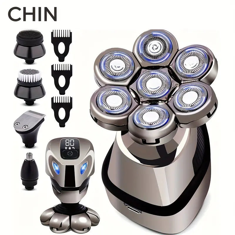 5-in-1 rechargeable head shaver kit my shop saver