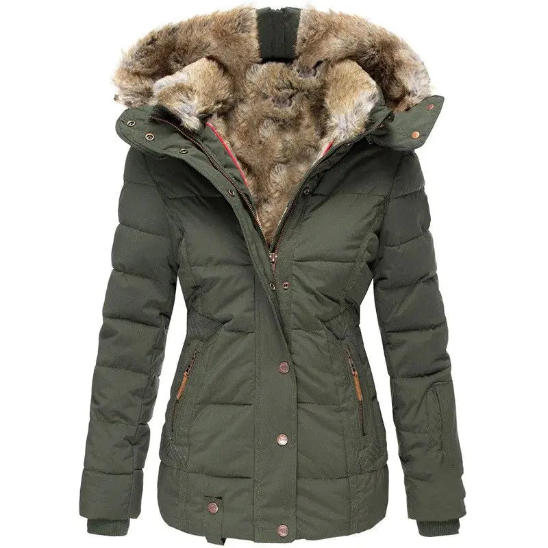 winter puffer jacket with faux fur my shop saver