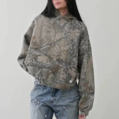 Camouflage Printed Hooded Pullover Long Sleeve Sweater My Shop Saver