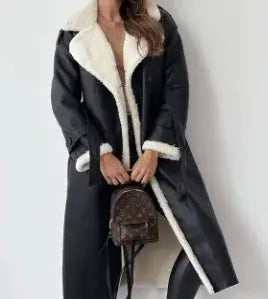 Lapel Coat Maillard Wear Composite Leather Plush My Shop Saver