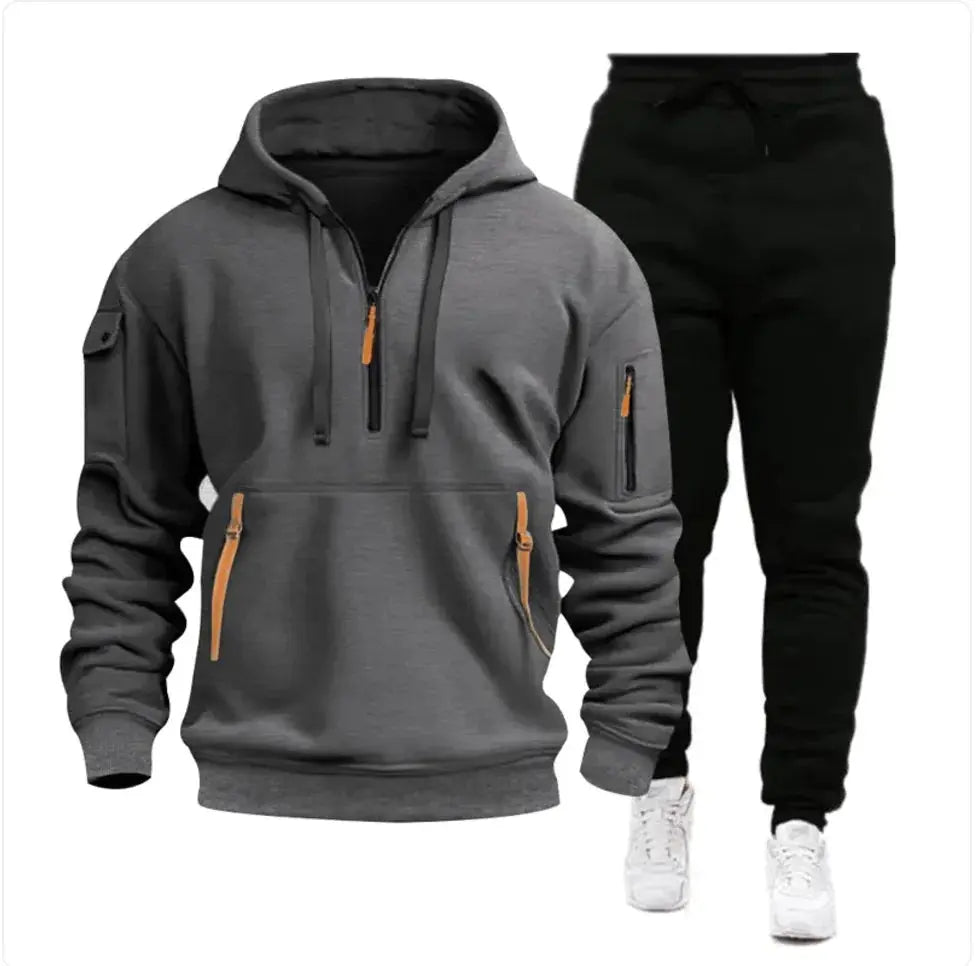 Hooded Sweatshirt with Multi-Pocket Design My Shop Saver