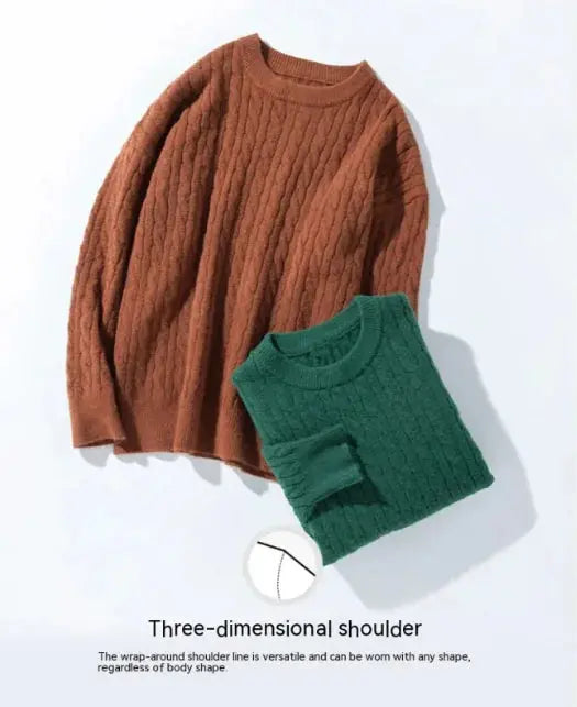 thick knit round neck sweater my shop saver