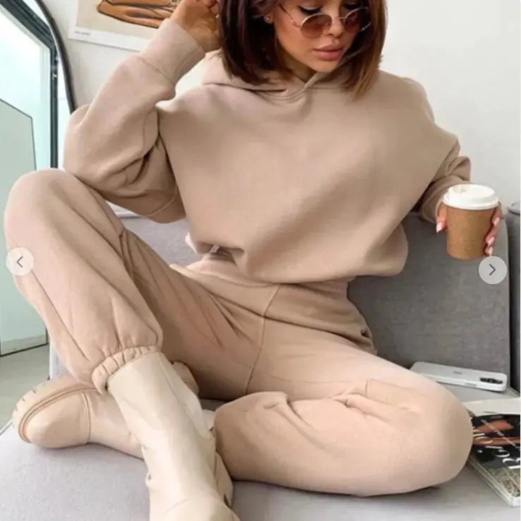 women's knitted fleece casual two-piece set my shop saver