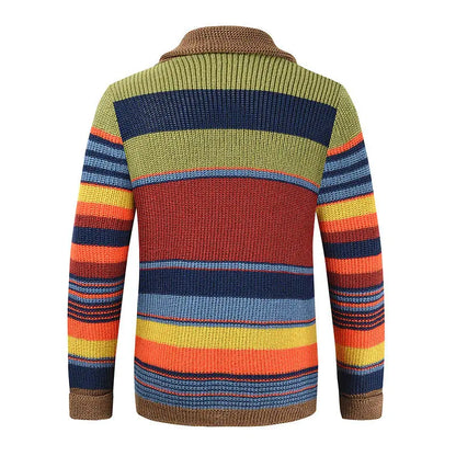 Color-Block Lapel Sweater Coat My Shop Saver