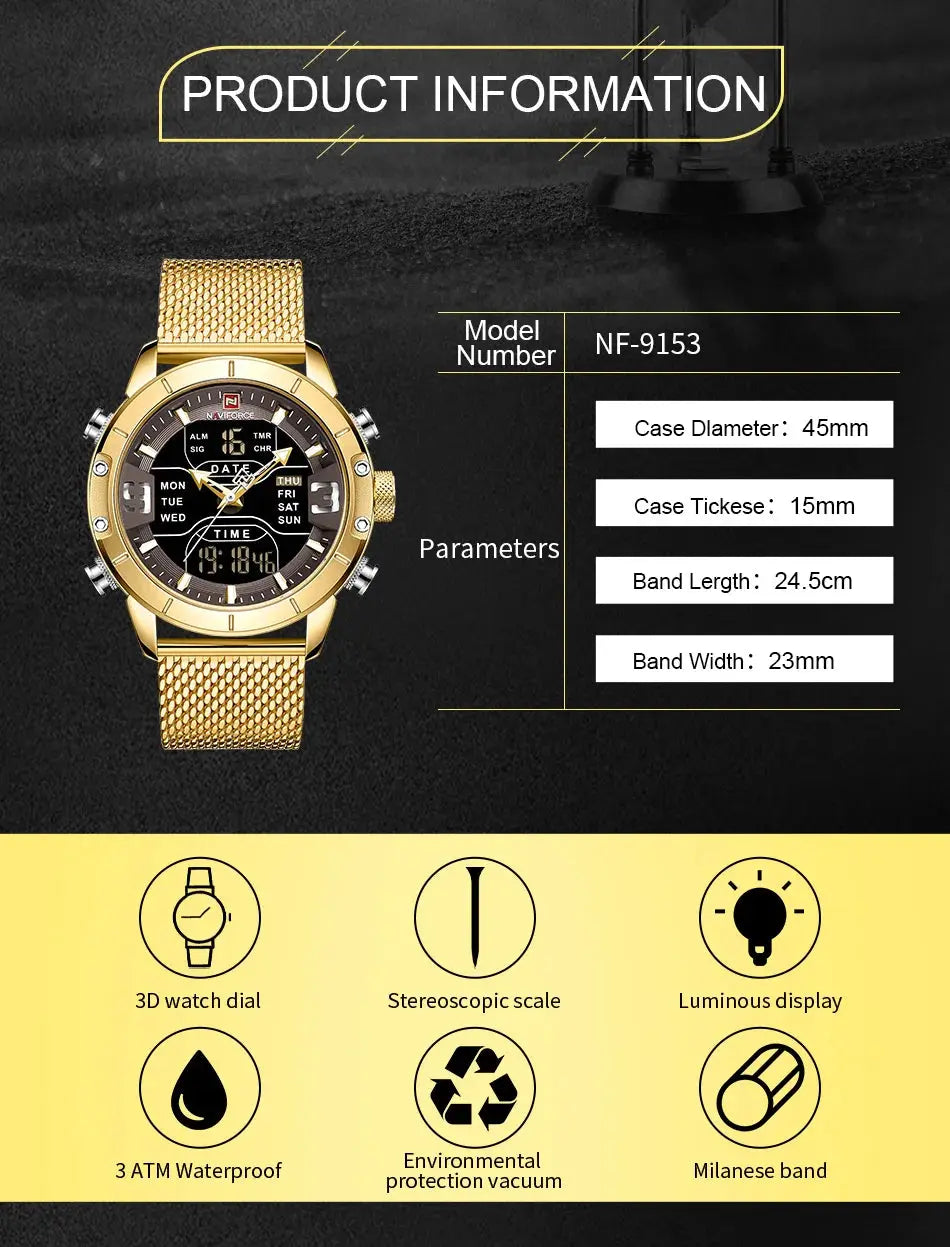 naviforce luxury quartz sports watch my shop saver