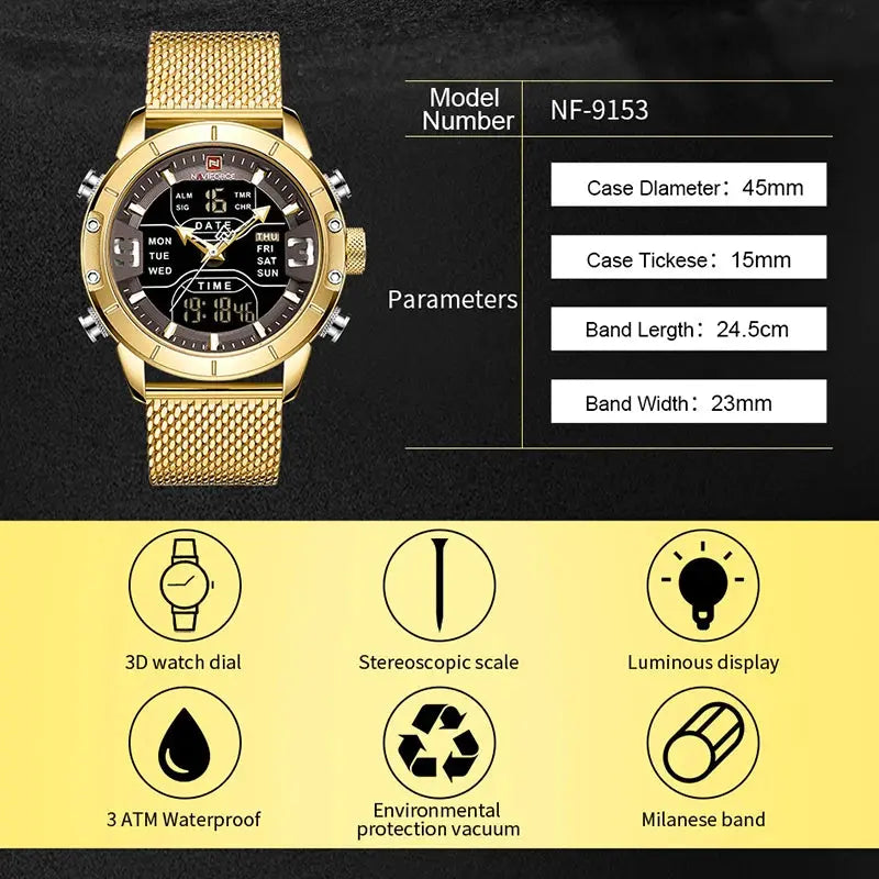 naviforce luxury quartz sports watch my shop saver