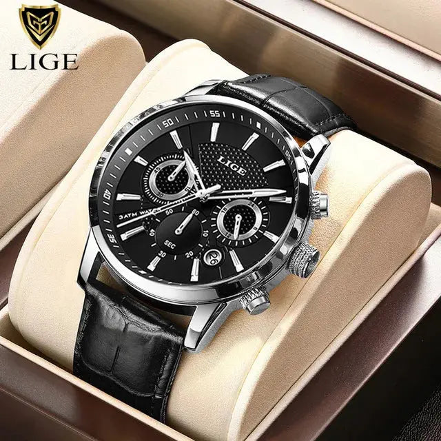 lige luxury leather casual quartz watch my shop saver