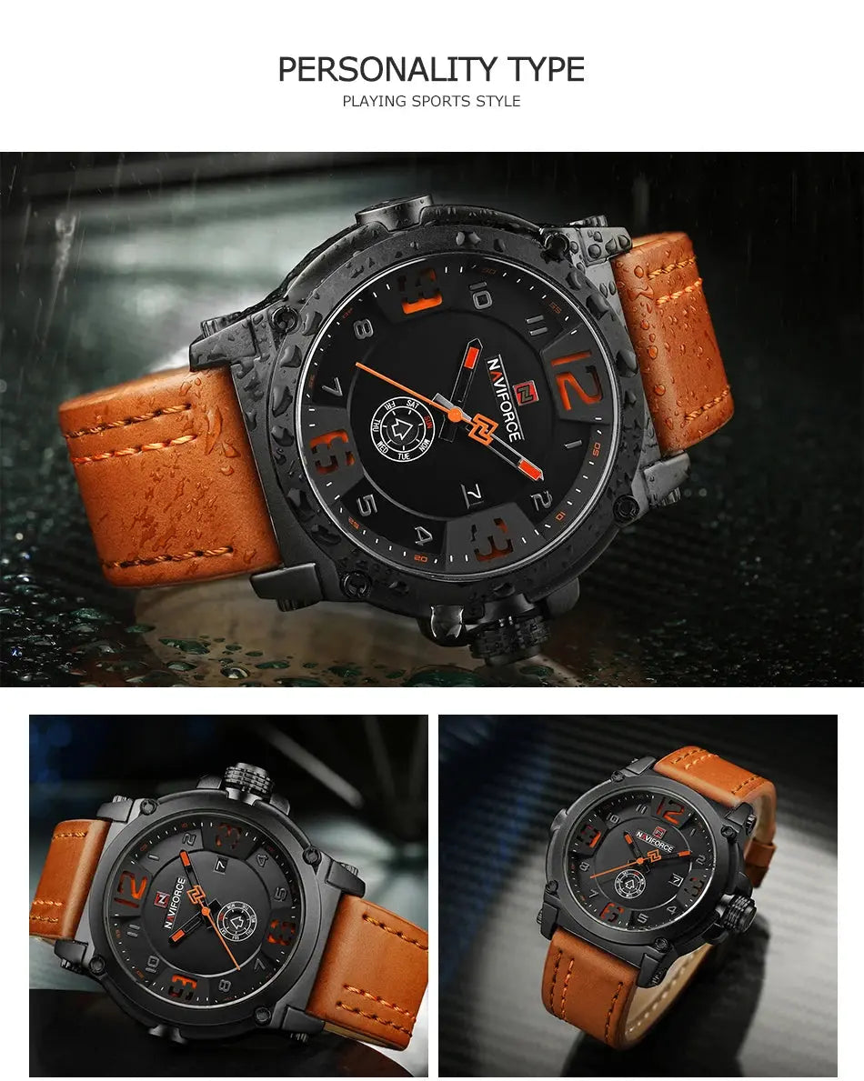 naviforce men's luxury quartz sports watch my shop saver