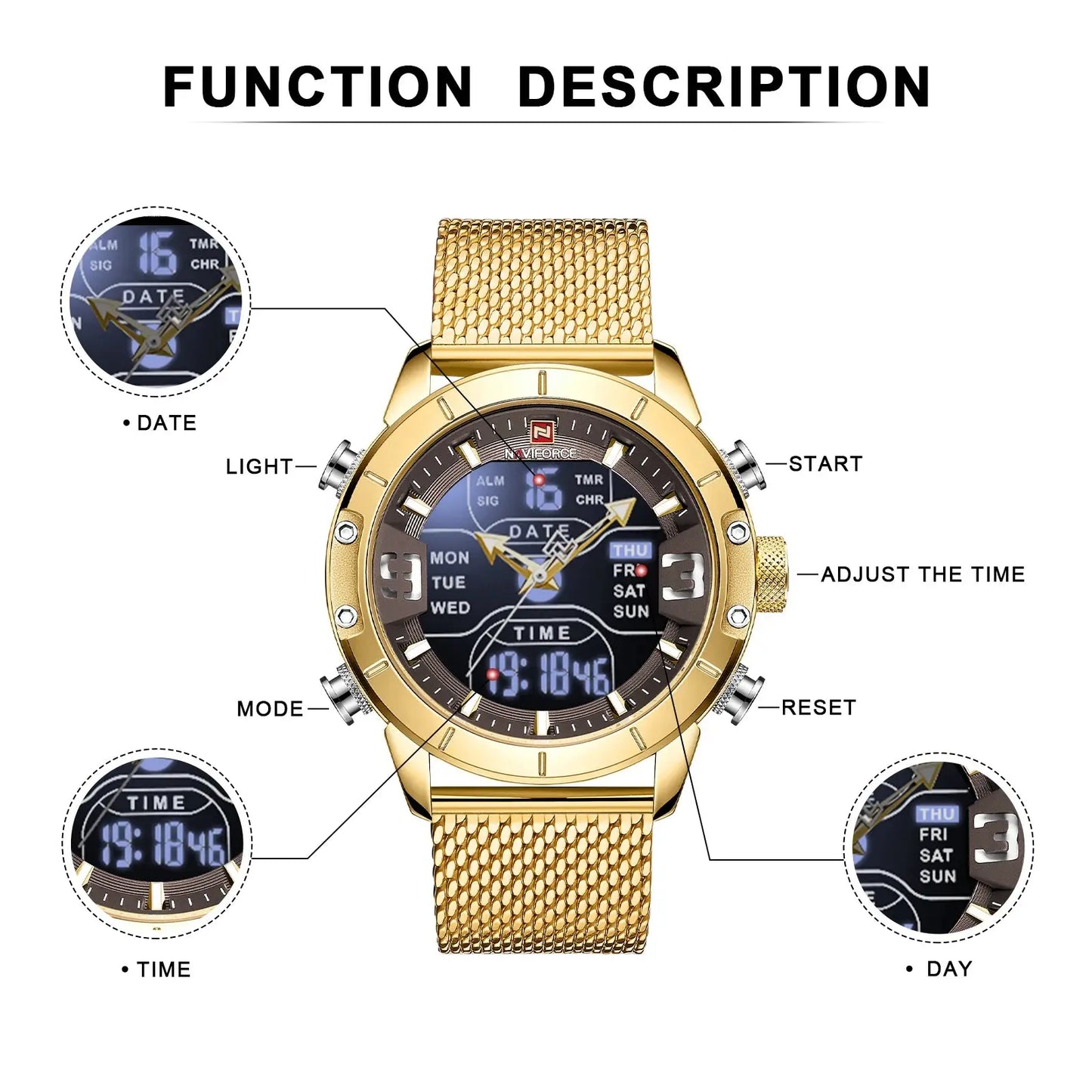 naviforce luxury quartz sports watch my shop saver