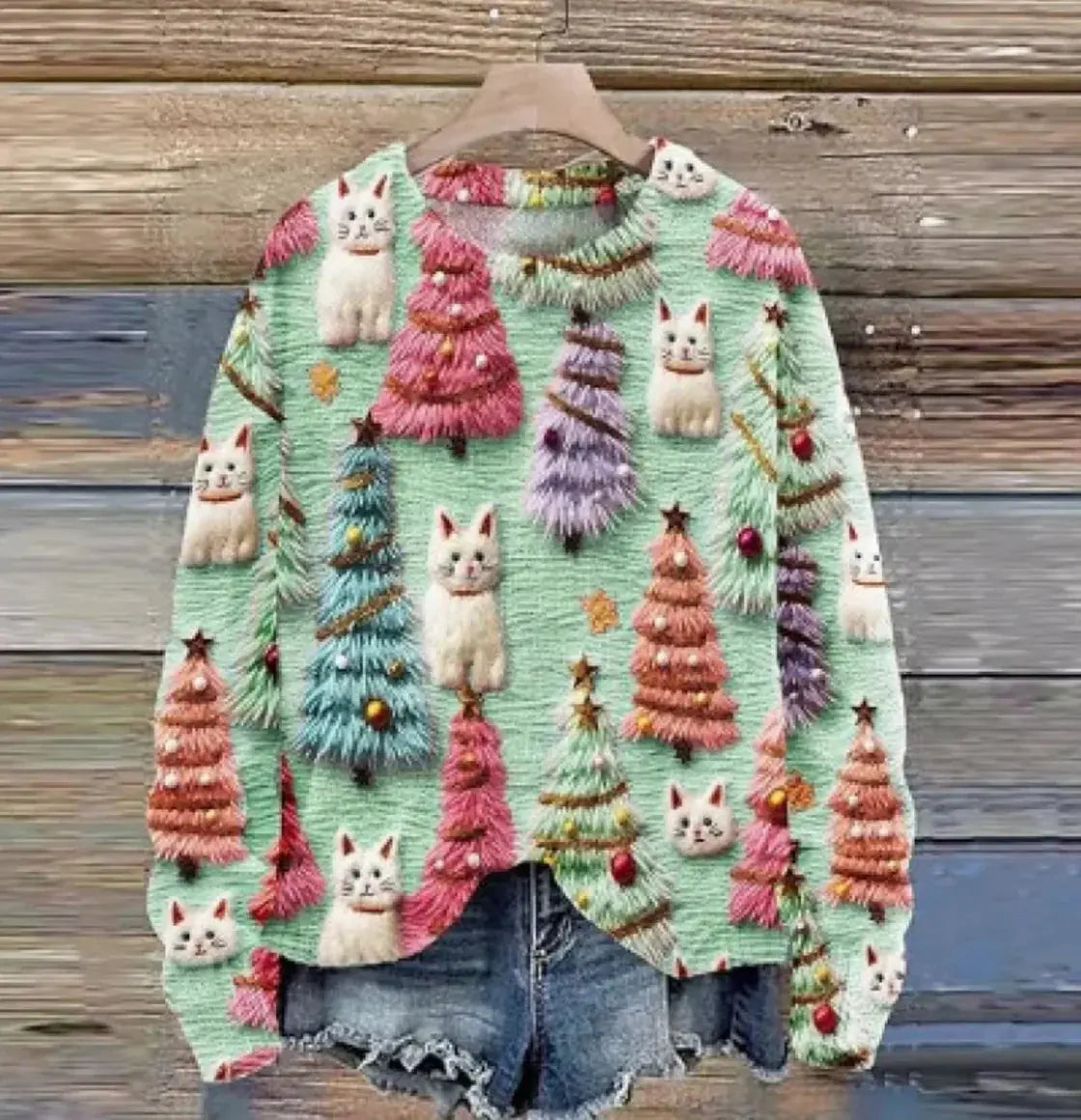 women's christmas raglan sweater my shop saver