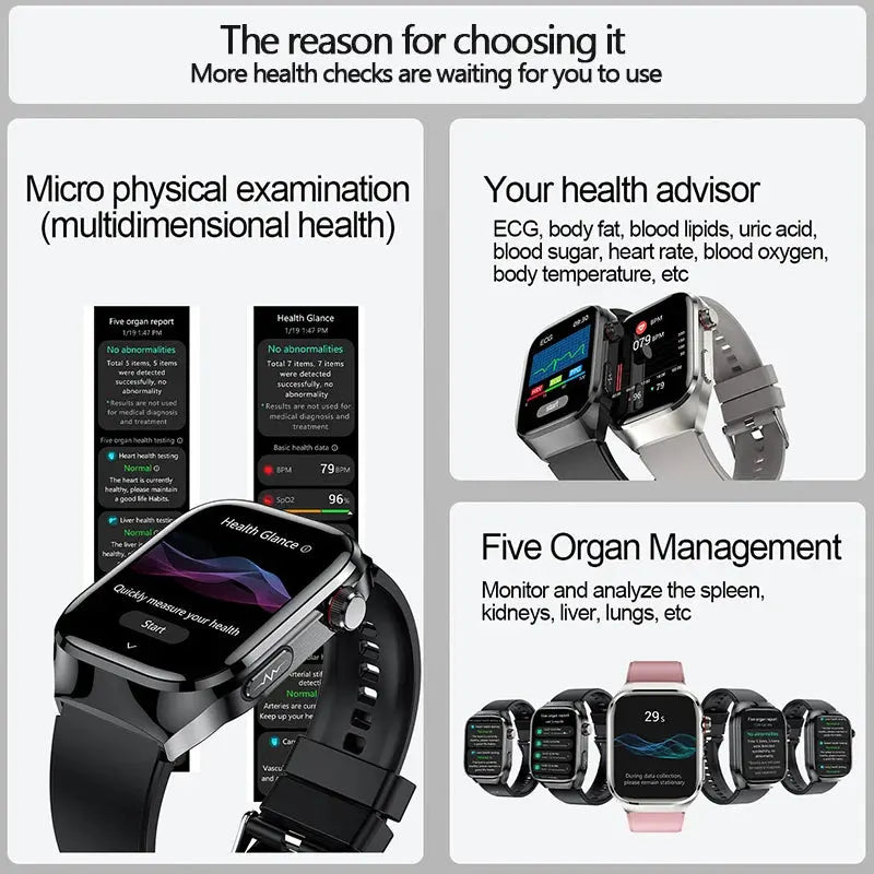 2024 smartwatch: medical grade - 2.04" my shop saver