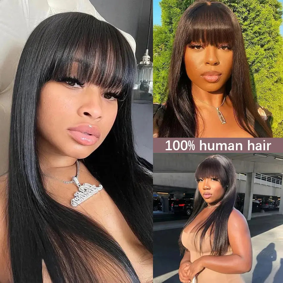 3x1 middle part brazilian human hair wig with bangs my shop saver