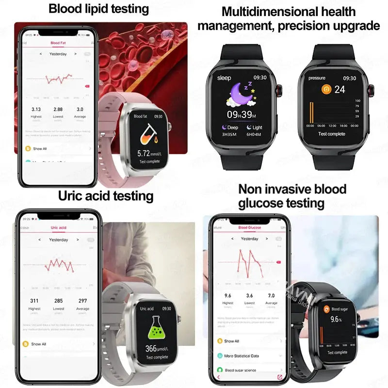 2024 smartwatch: medical grade - 2.04" my shop saver