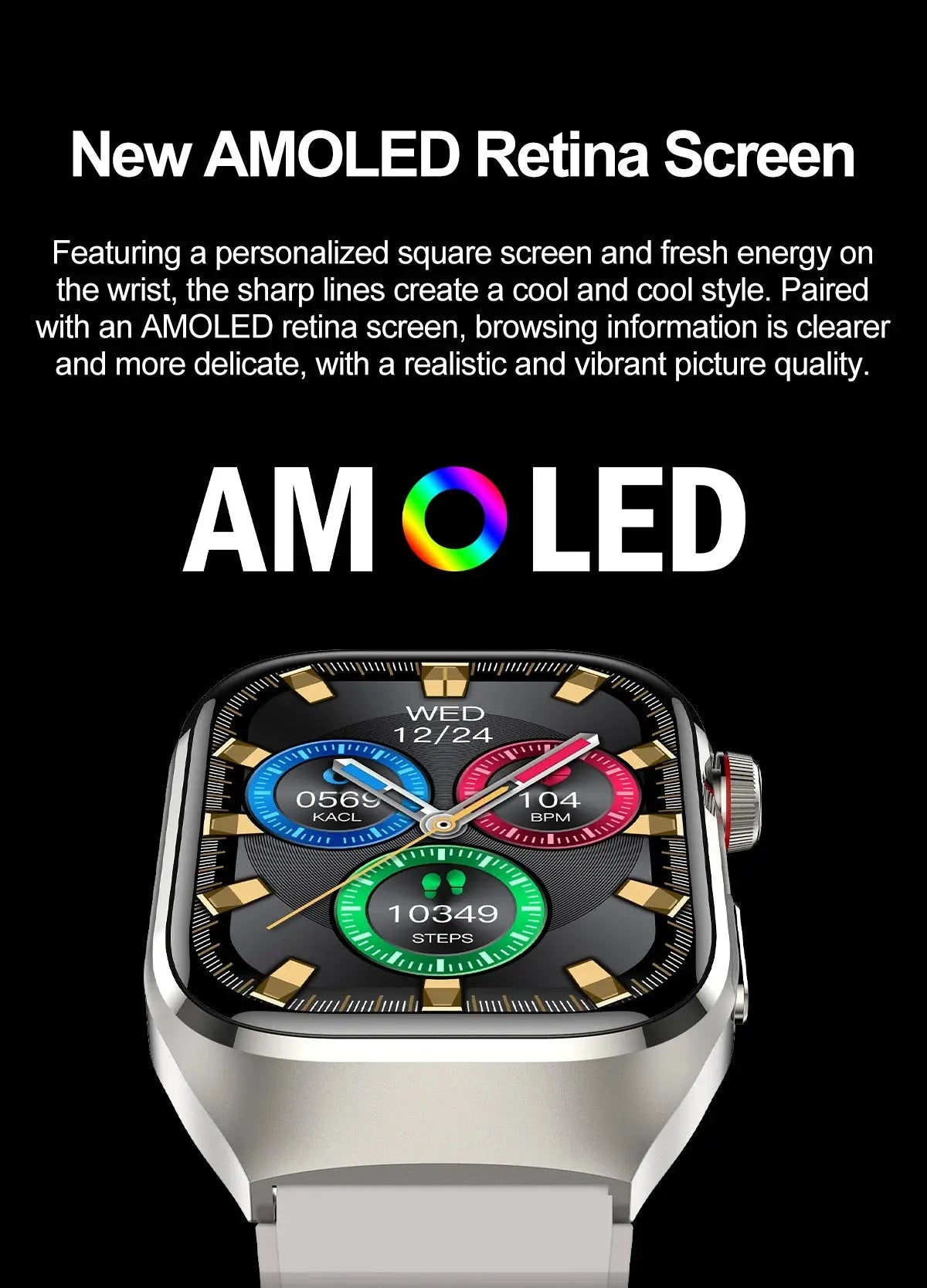 2024 smartwatch: medical grade - 2.04" my shop saver