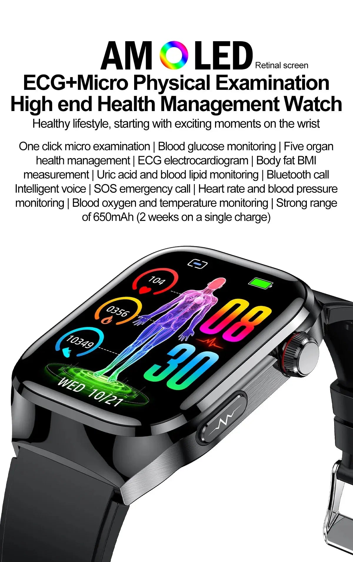 2024 smartwatch: medical grade - 2.04" my shop saver