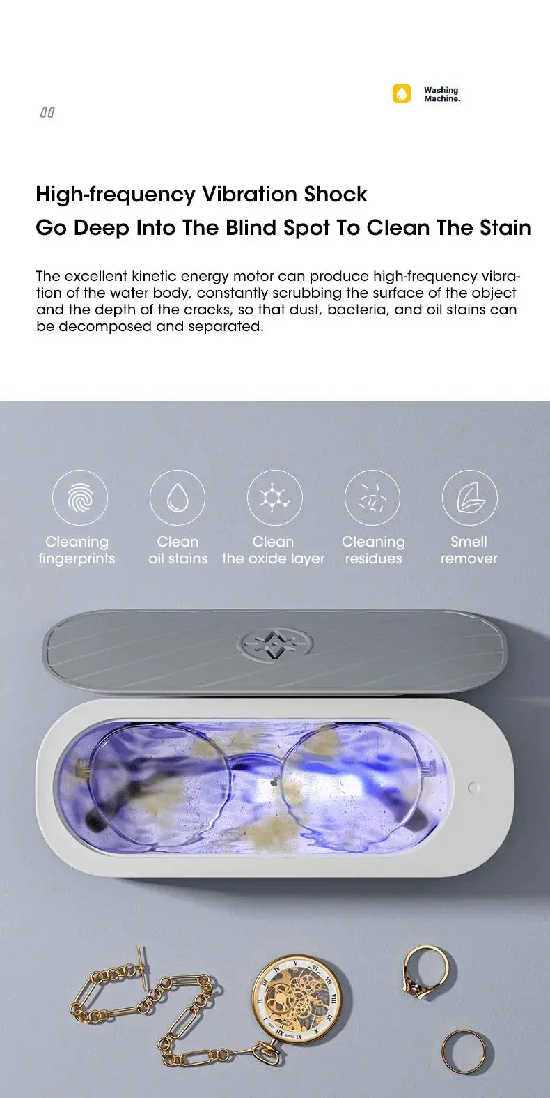 ultrasonic glasses & jewelry cleaner my shop saver