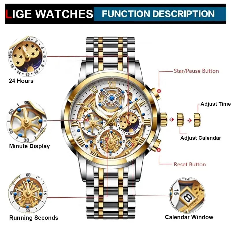 lige men's quartz watches my shop saver