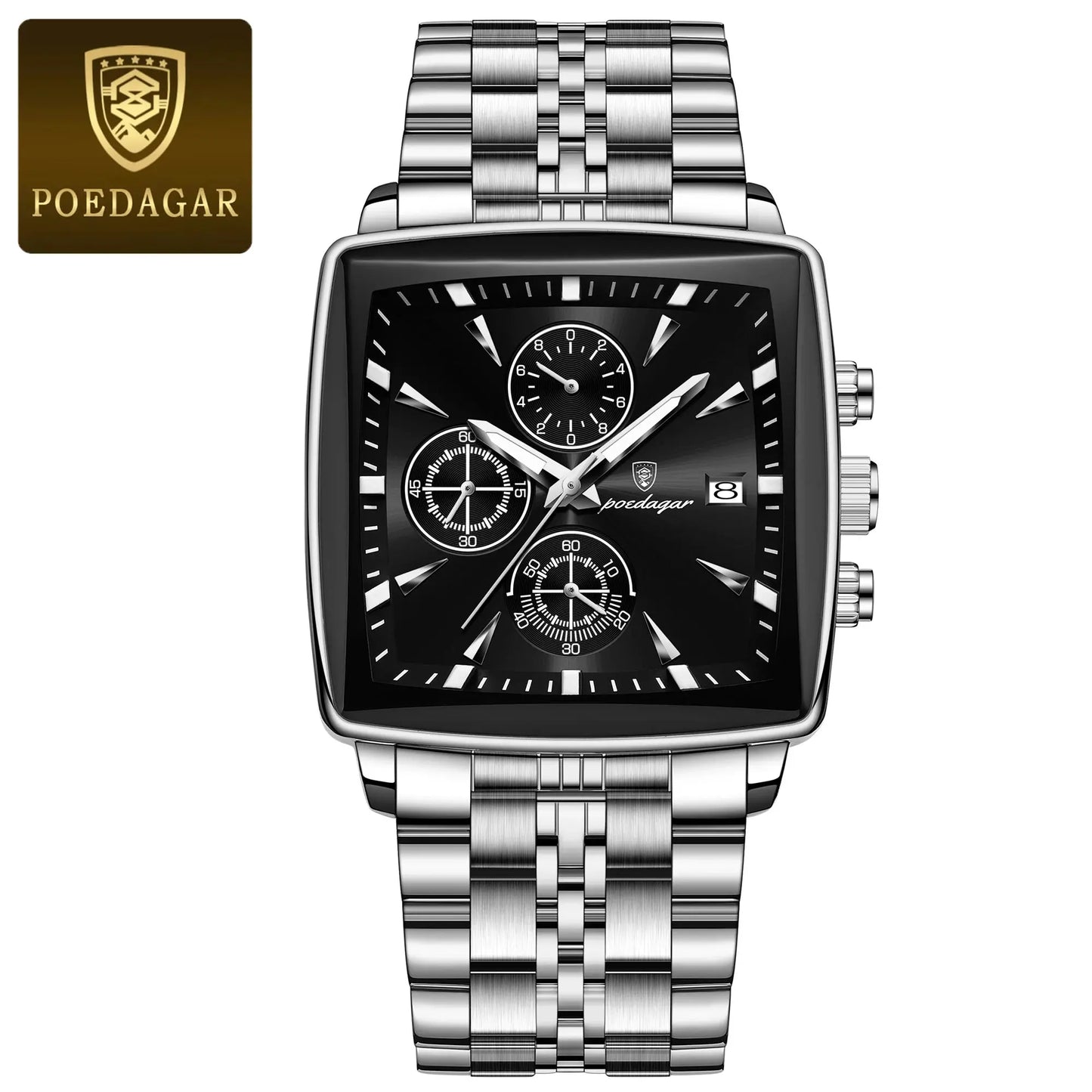 poedagar luxury square sport watch my shop saver