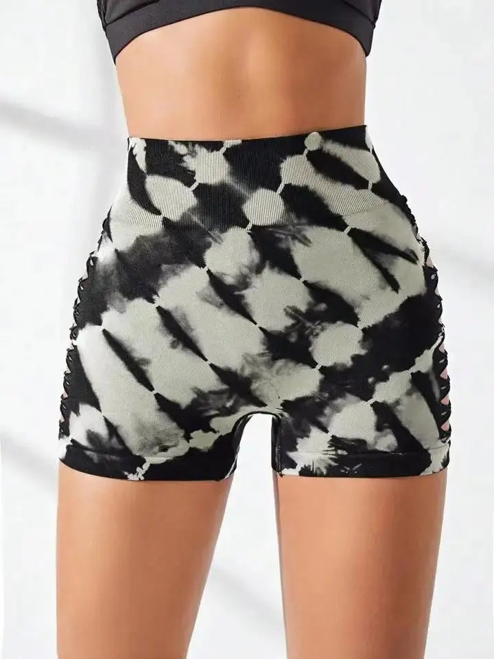 seamless tie dye shorts high waist my shop saver