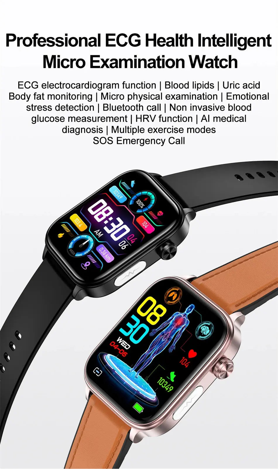 medical grade smart watch - 1.96" my shop saver