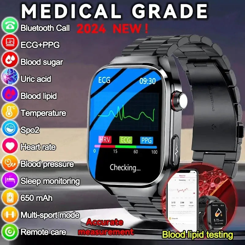 2024 smartwatch: medical grade - 2.04" my shop saver