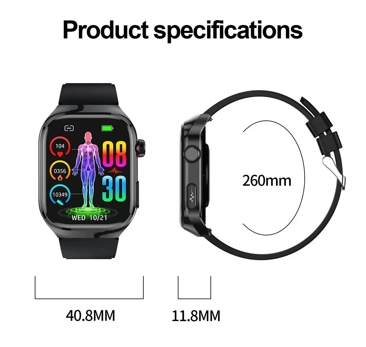 2024 smartwatch: medical grade - 2.04" my shop saver