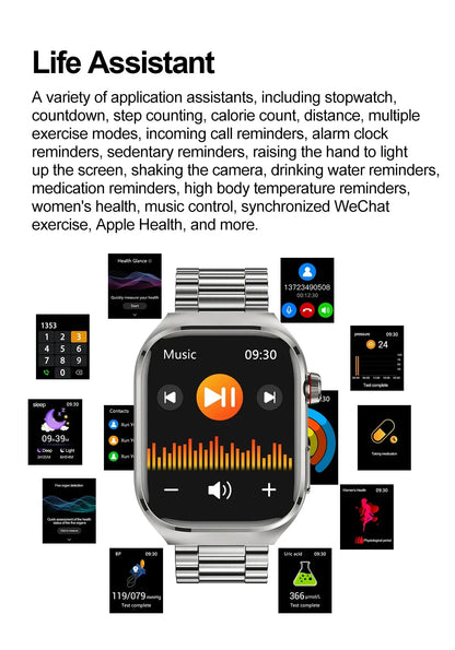 2024 Smartwatch: Medical Grade - 2.04" My Shop Saver