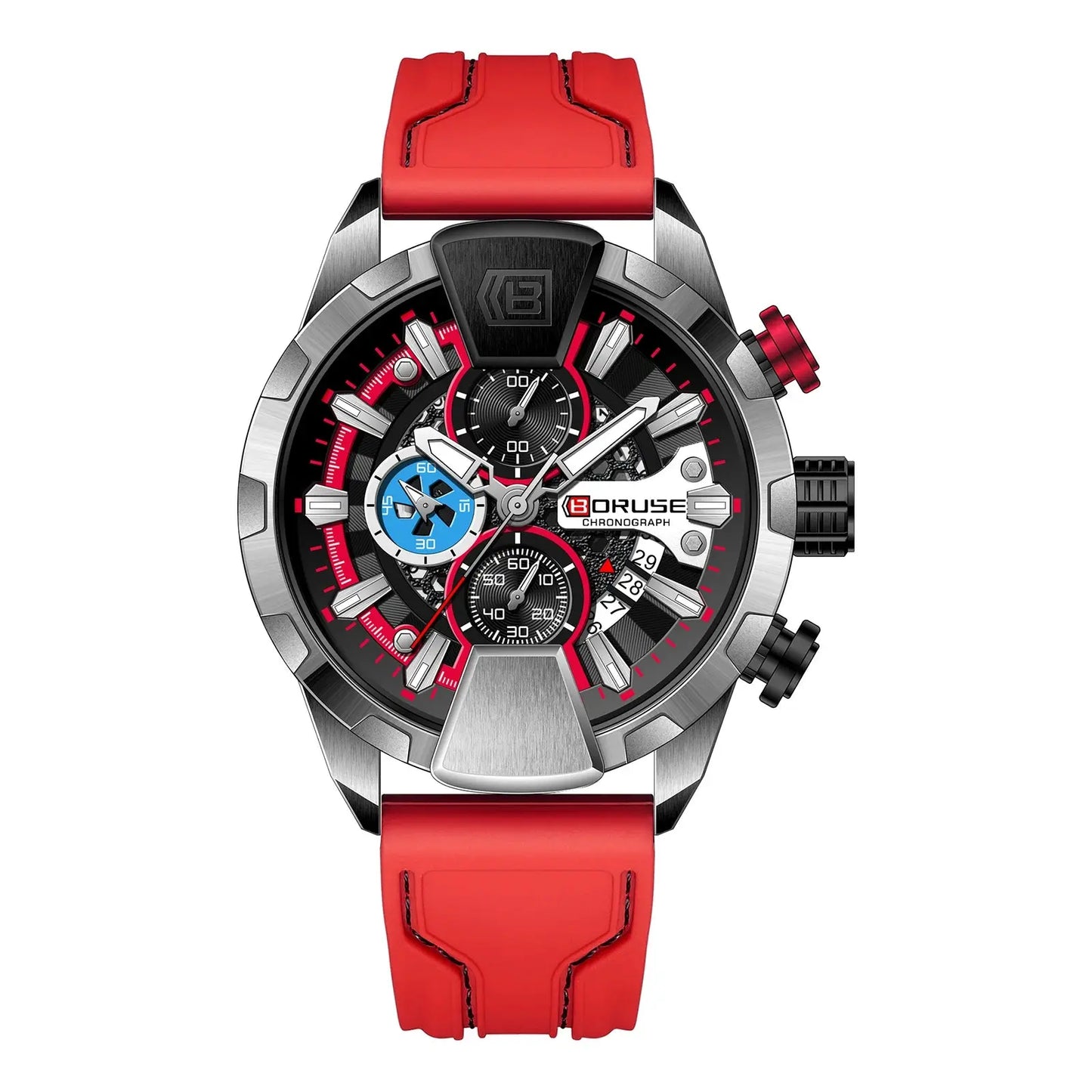 boruse luxury chronograph red watches my shop saver