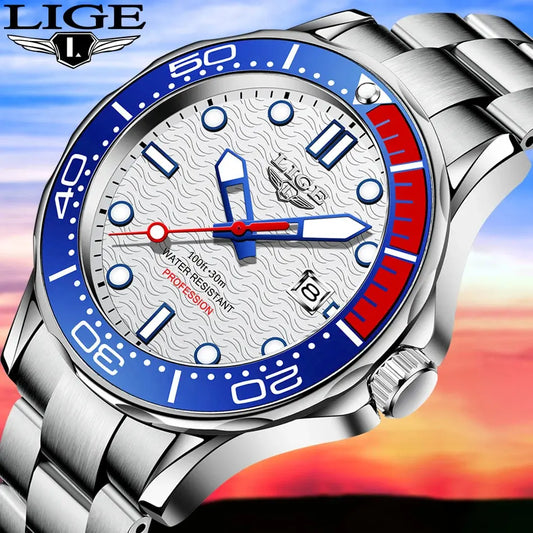 LIGE Luxury Dive Watch For Men My Shop Saver