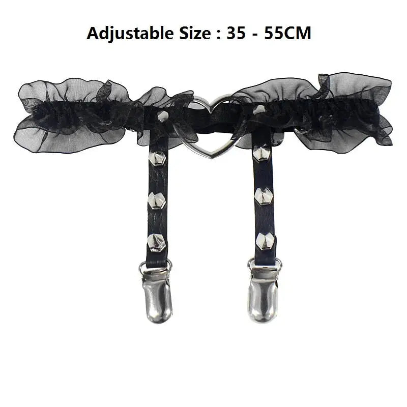 punk elastic leg strap goth suspender my shop saver