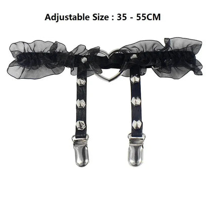 Punk Elastic Leg Strap Goth Suspender My Shop Saver