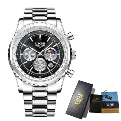 LIGE Men's Luxury Watch My Shop Saver