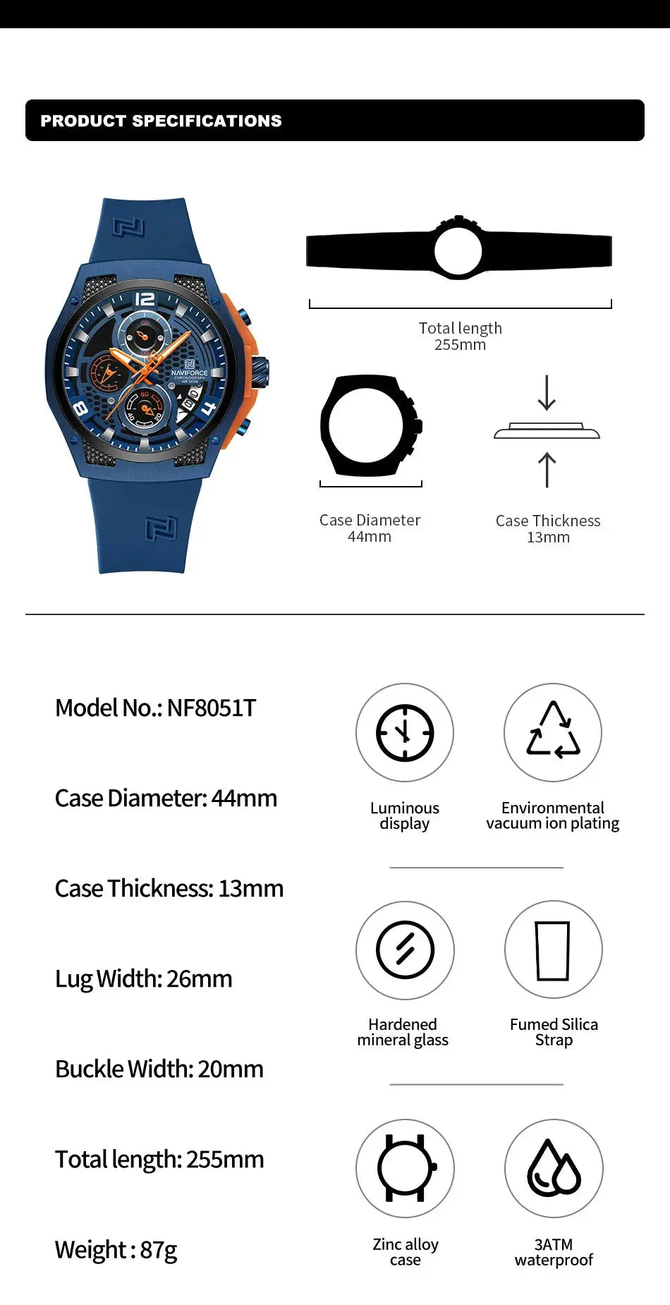 naviforce luxury sports quartz watch my shop saver