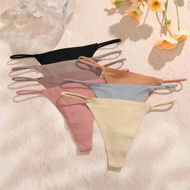 5 pcs seamless silk thongs my shop saver