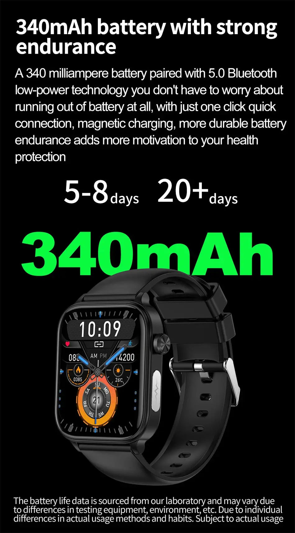 medical grade smart watch - 1.96" my shop saver