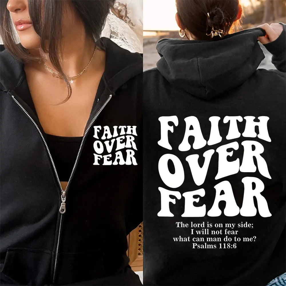 faith over fear christian zip hoodie my shop saver