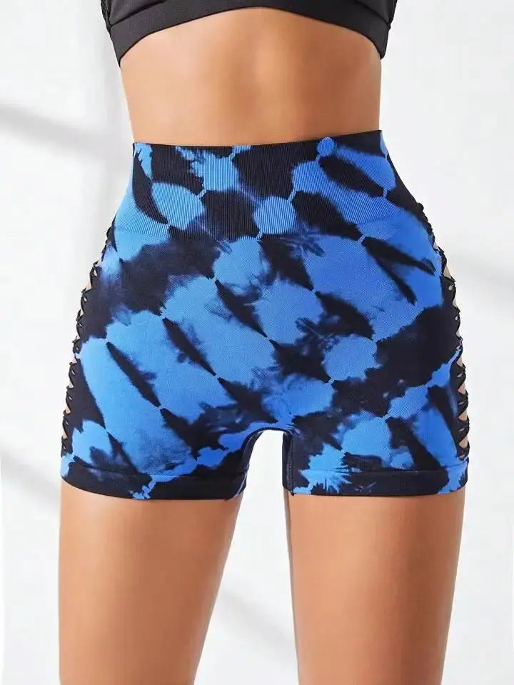 seamless tie dye shorts high waist my shop saver