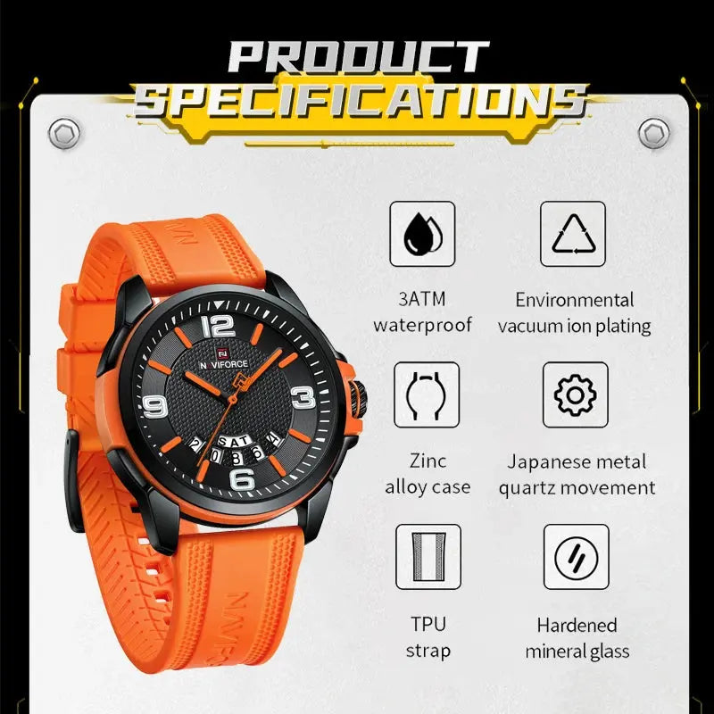 naviforce creative tpu strap sports wristwatch my shop saver