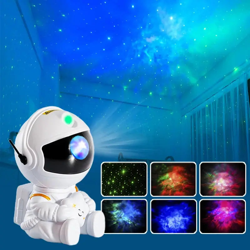 galaxy star projector astronaut night light my shop saver