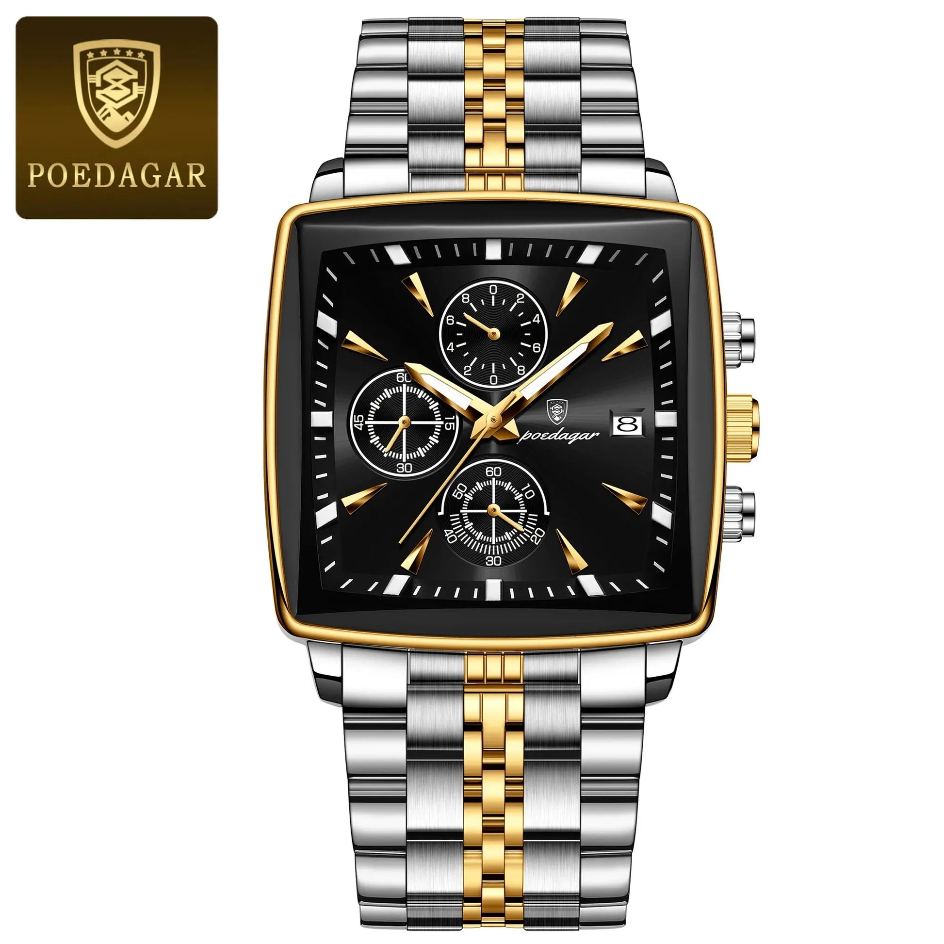 POEDAGAR Luxury Square Sport watch My Shop Saver