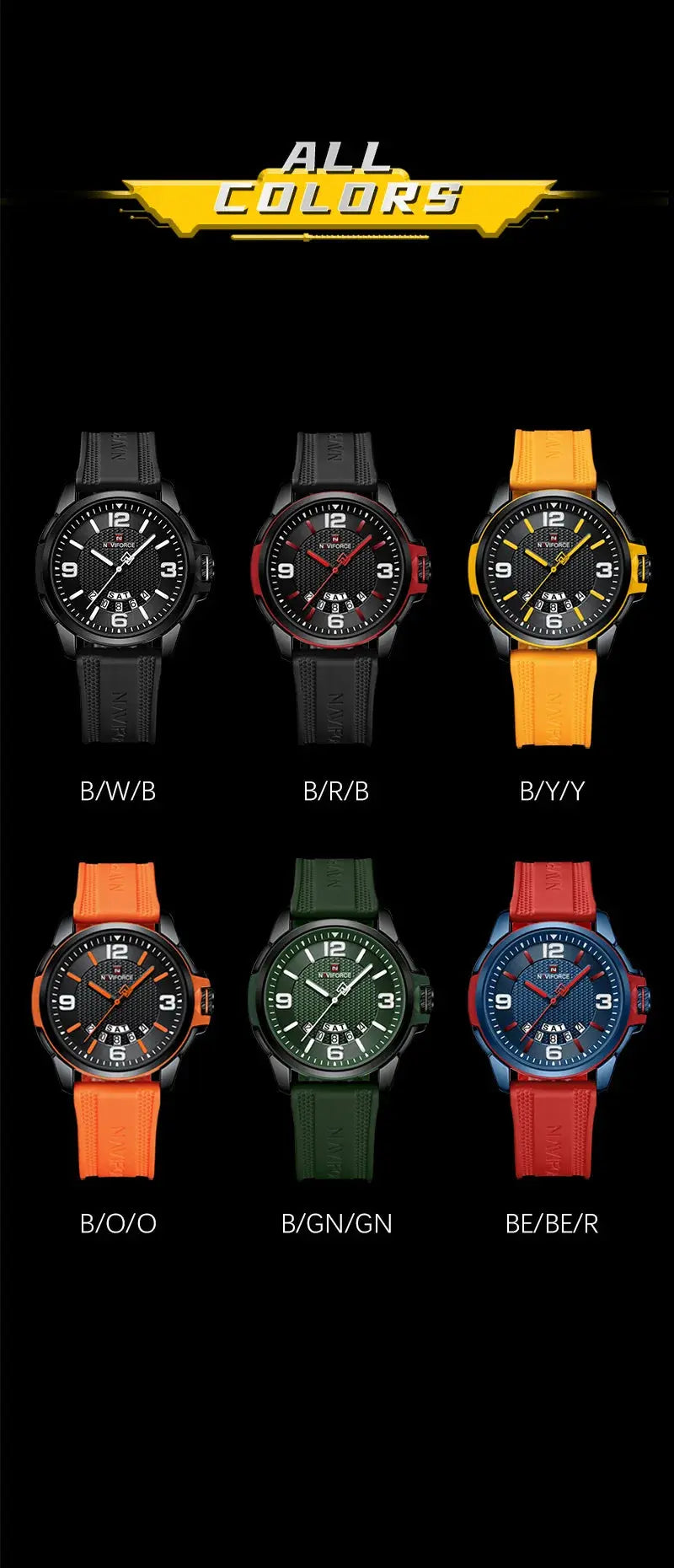 naviforce creative tpu strap sports wristwatch my shop saver