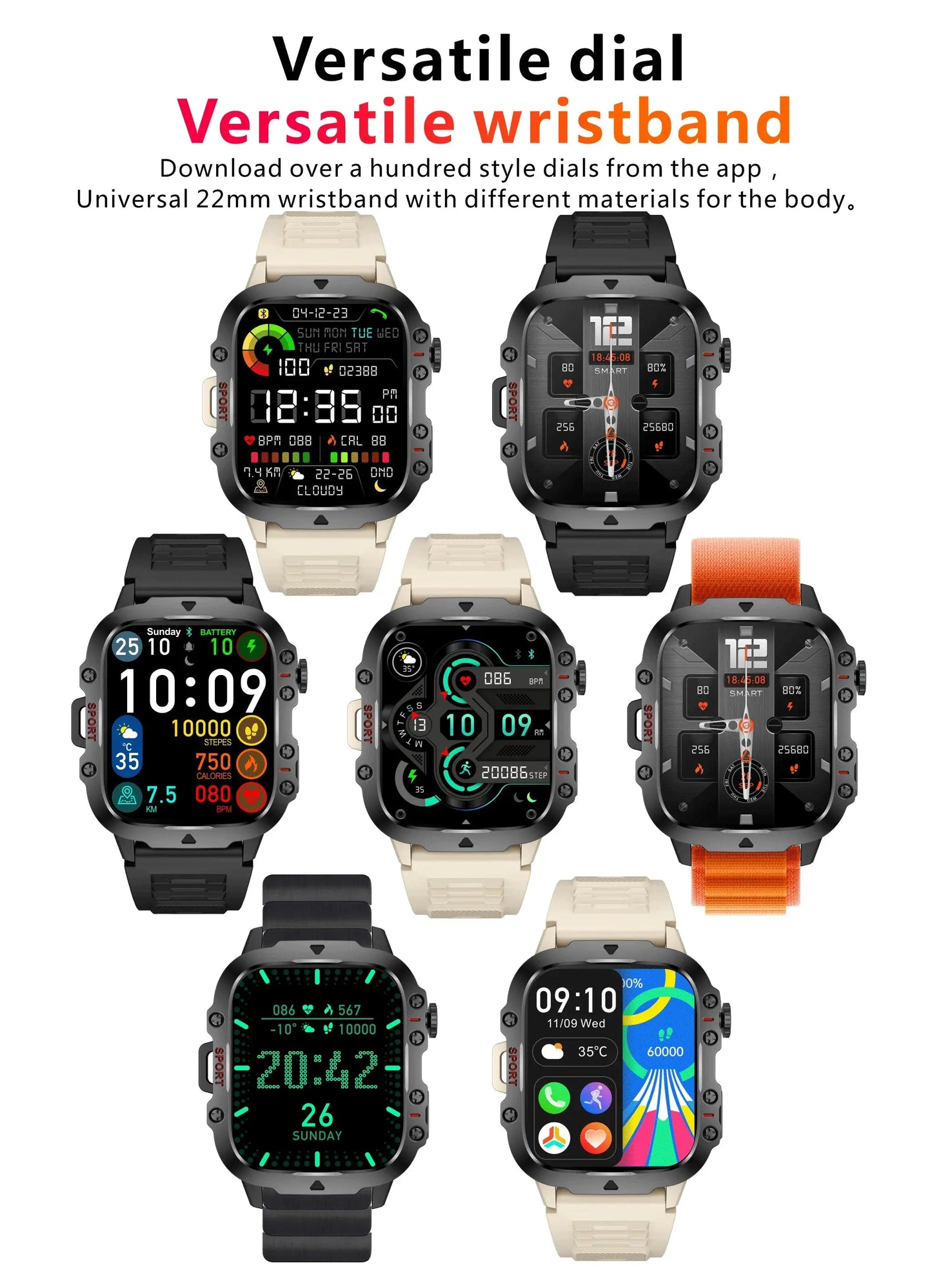 2024 military smart watch - ip68 my shop saver