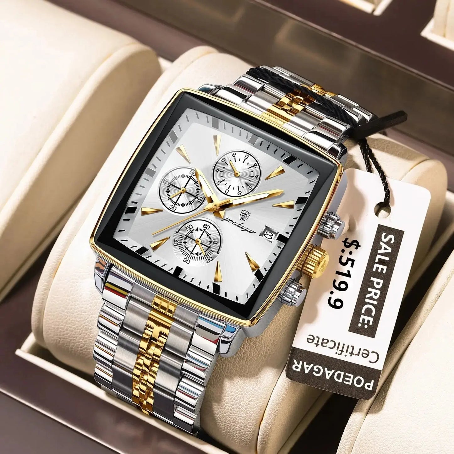 poedagar luxury square sport watch my shop saver