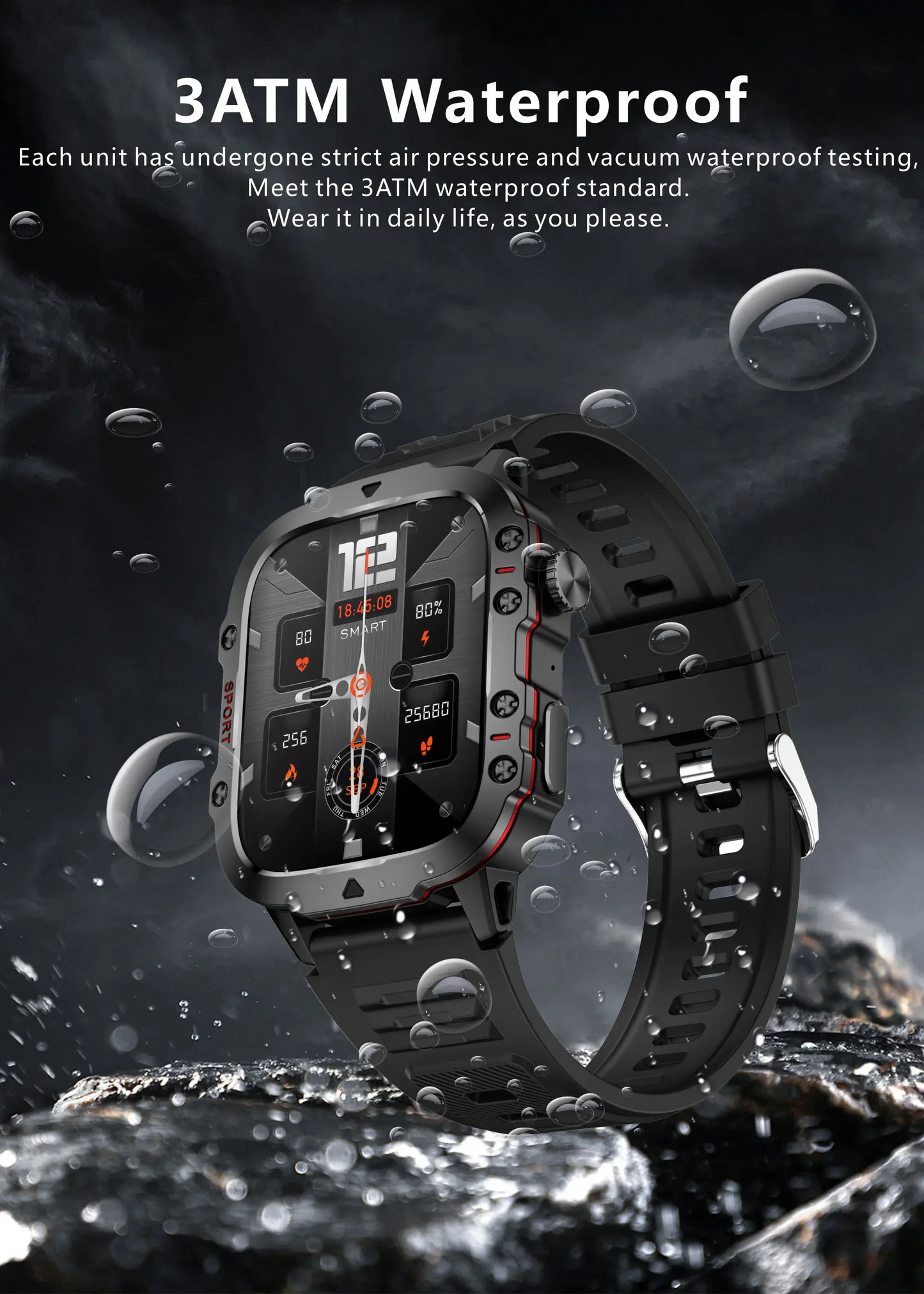 2024 military smart watch - ip68 my shop saver