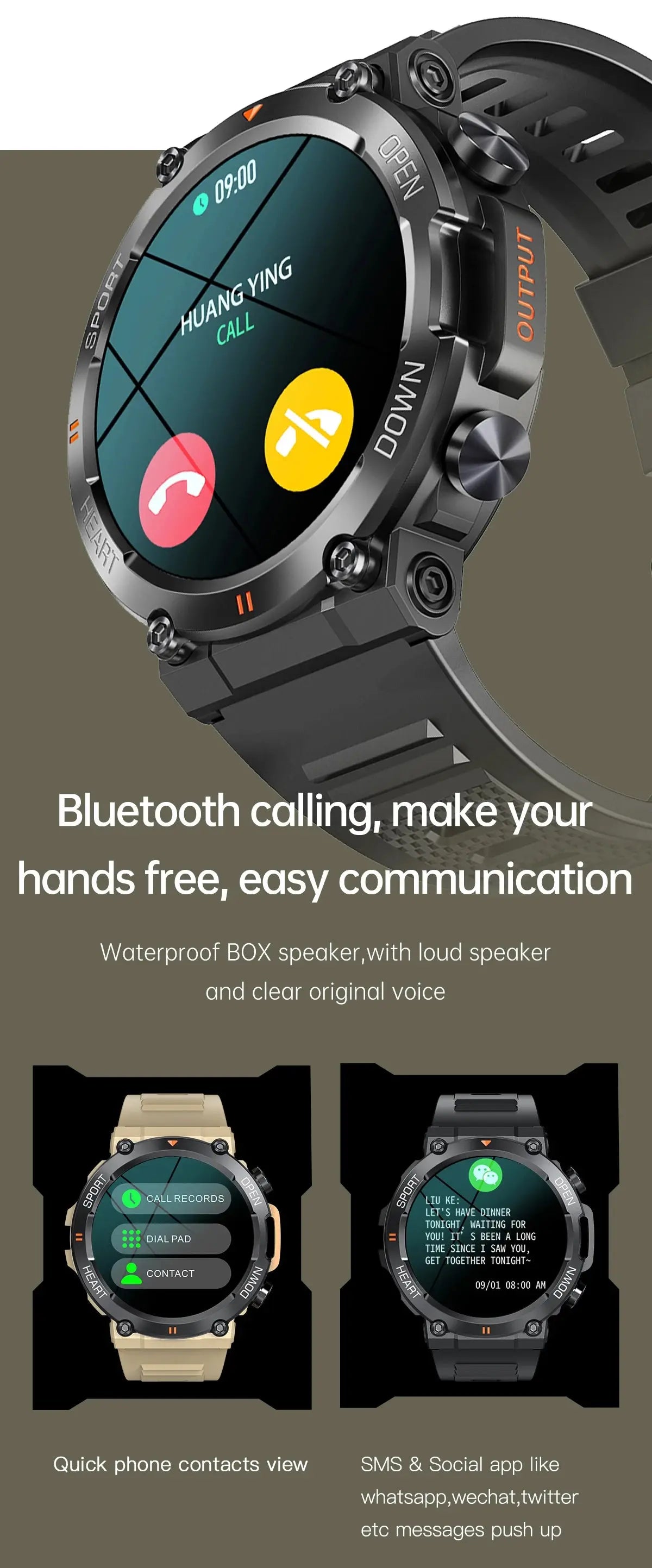 sports bluetooth call smartwatch my shop saver