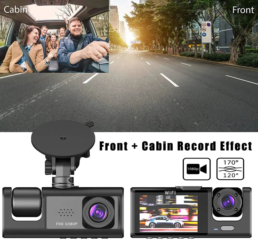 wifi dash camera – 3-way hd car dvr my shop saver