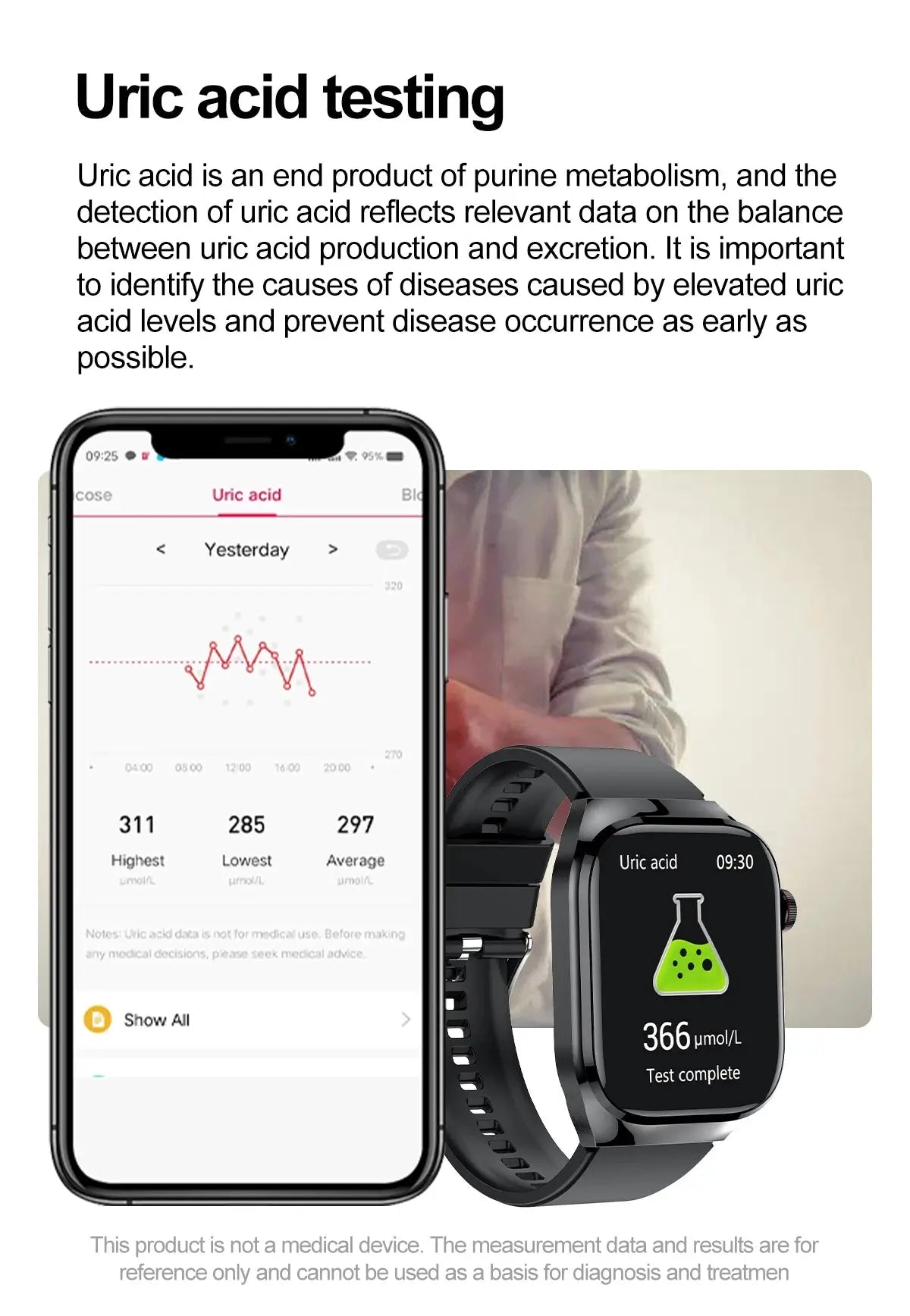 2024 smartwatch: medical grade - 2.04" my shop saver