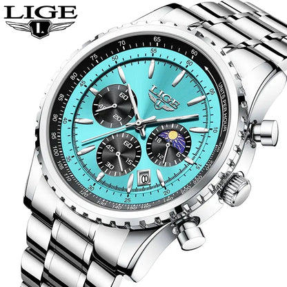 LIGE Men's Luxury Watch My Shop Saver