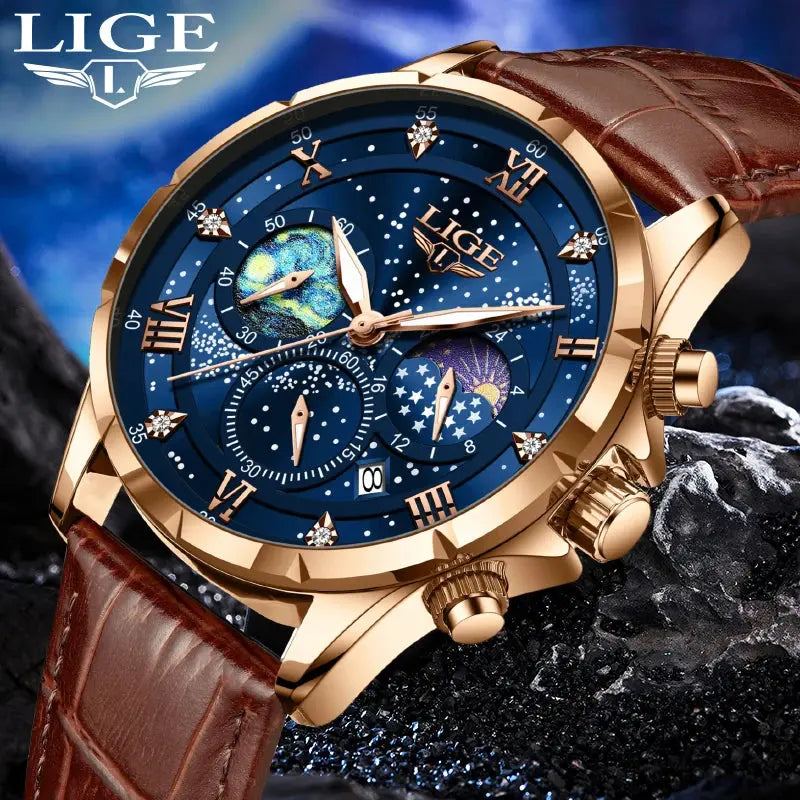 lige men's quartz watch my shop saver