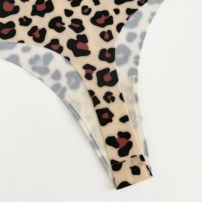 4 pcs leopard print seamless thongs my shop saver